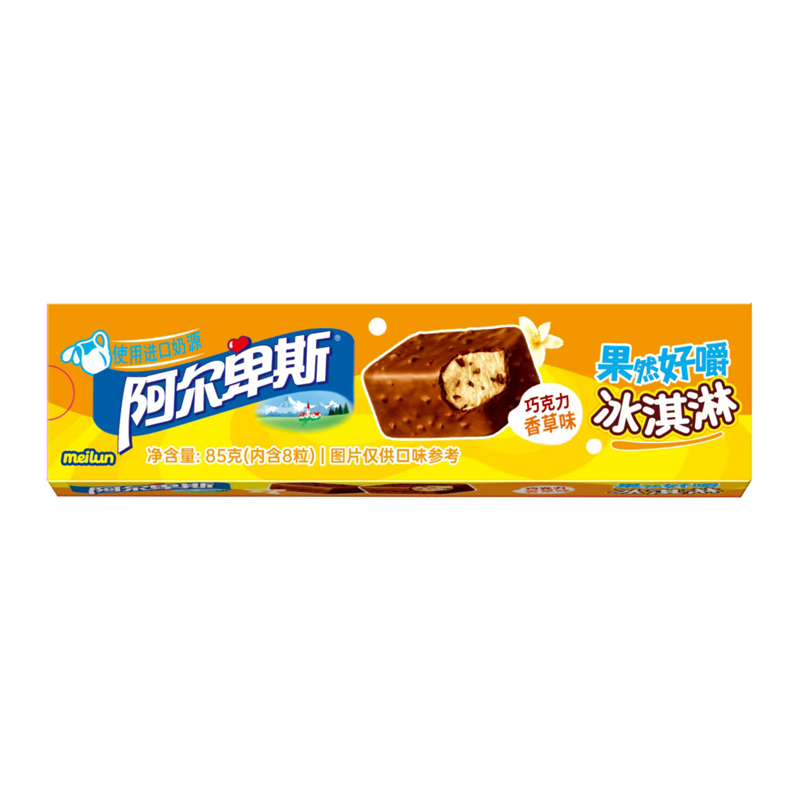 阿尔卑斯 果然好嚼(巧克力香草味)冰淇淋85克