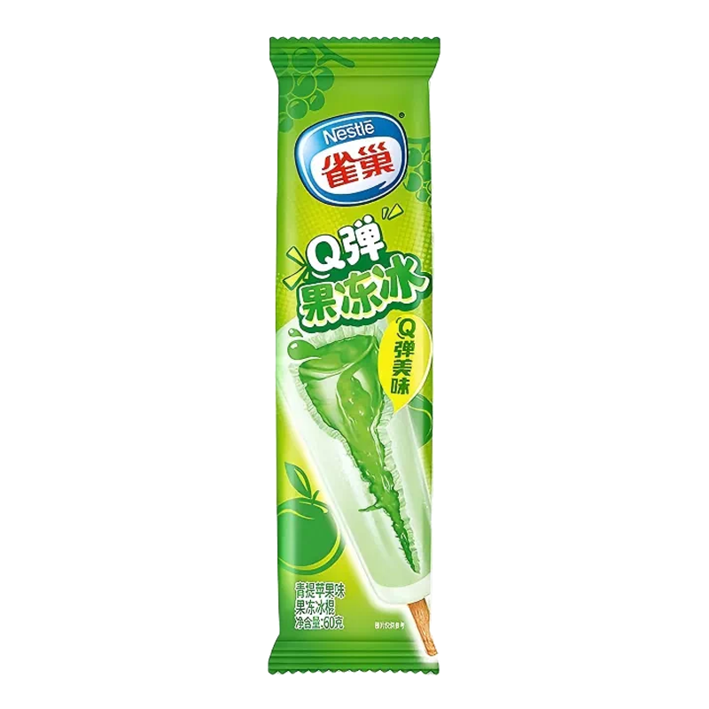 雀巢 青提苹果味果冻冰棍60克