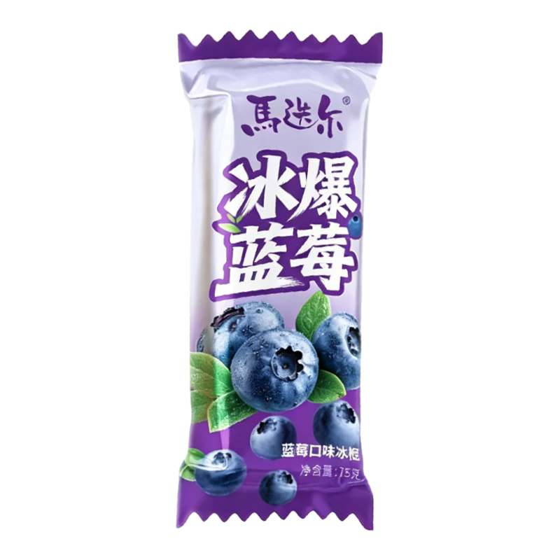 马迭尔 冰爆蓝莓(蓝莓口味)冰棍75克