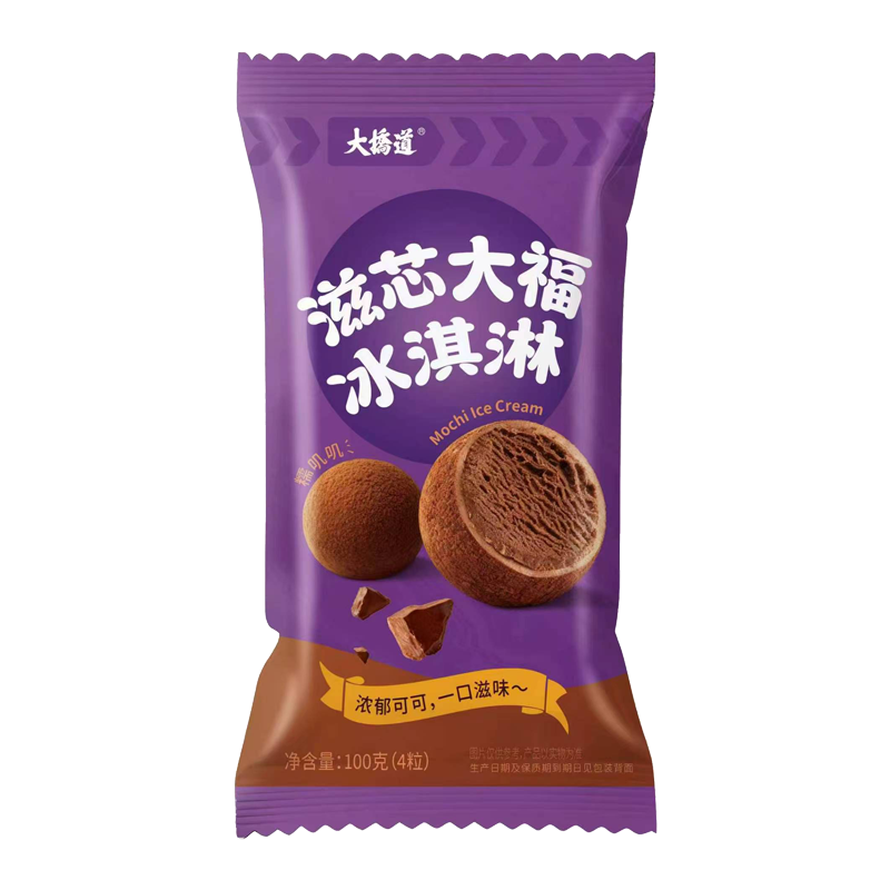 大桥道 滋芯大福(生巧口味)冰淇淋4粒装100克