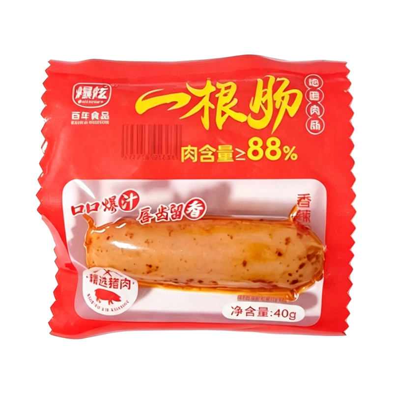爆炫 香辣味一根肠地道肉肠40克