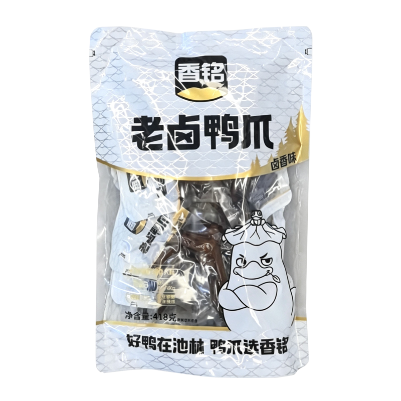香铭 卤香味老卤鸭爪12个装418克