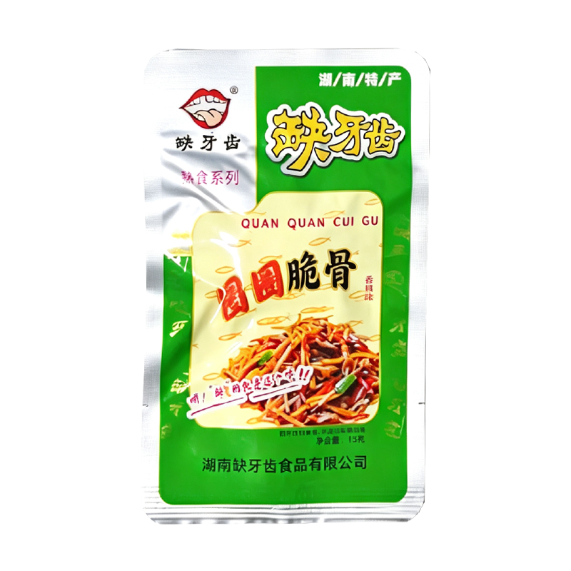 缺牙齿 香辣味圈圈脆骨15克