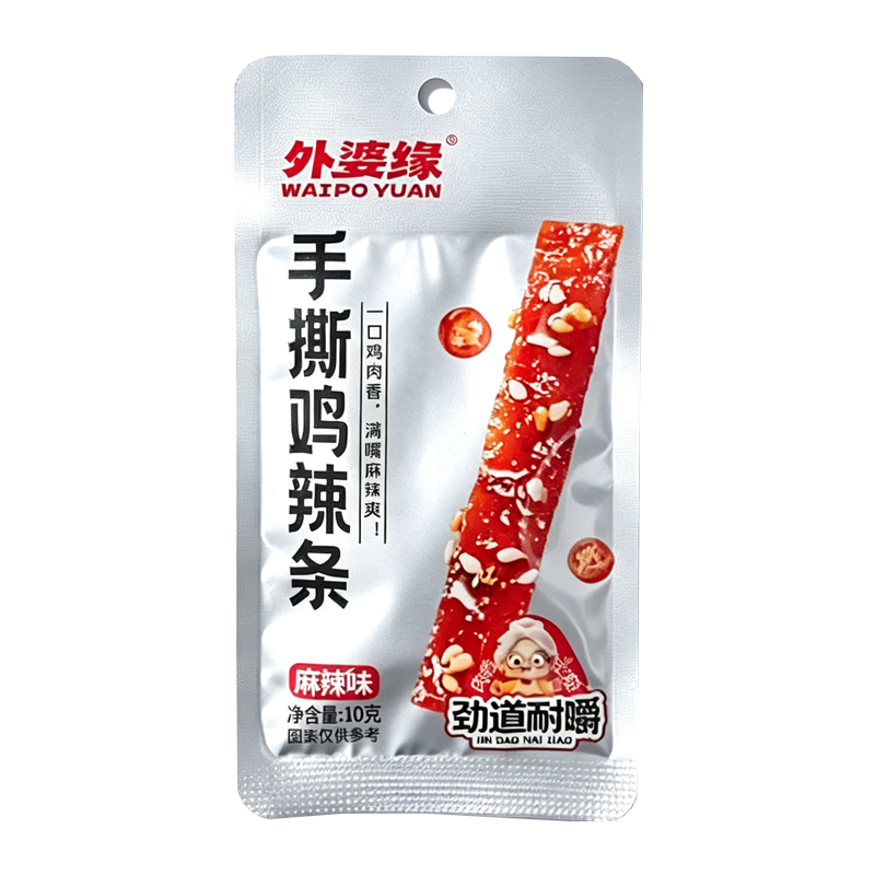 外婆缘 麻辣味手撕鸡辣条10克