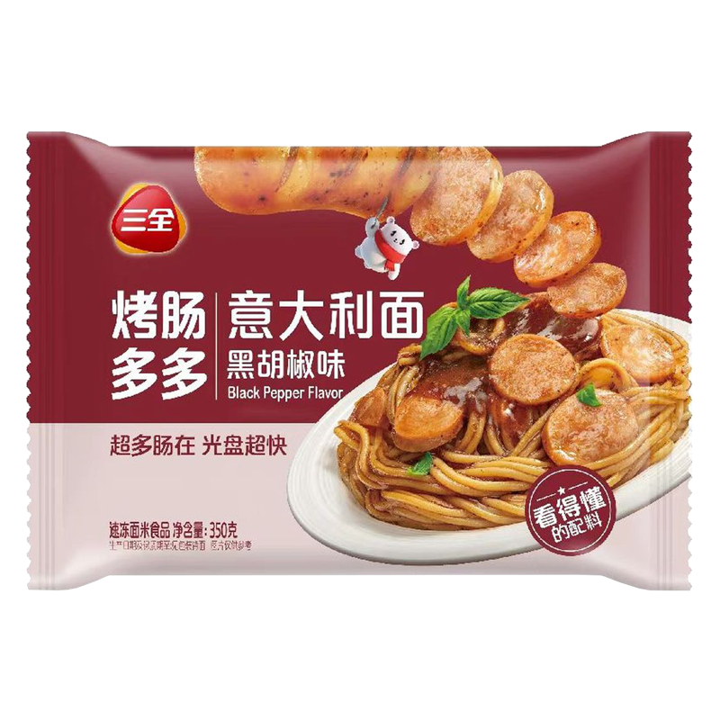 三全 烤肠多多(黑胡椒味)意大利面350克