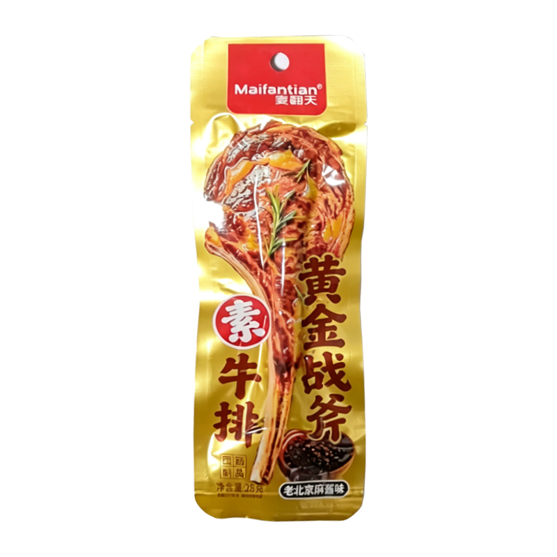 麦翻天 老北京麻酱味黄金战斧素牛排28克